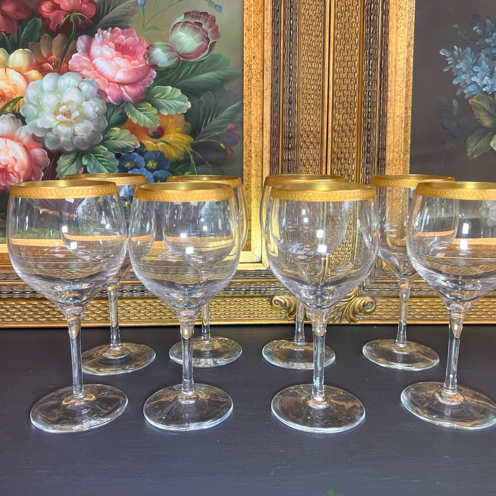 Lenox Gold Rim Wine Glass Set - Picture 10 of 10